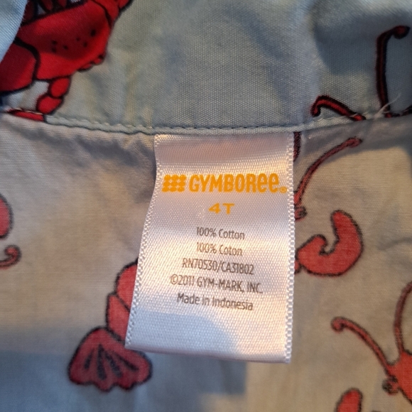 Gymboree Outlet boys size 4T button up shirt light blue with lobster VVGUC - Picture 3 of 3